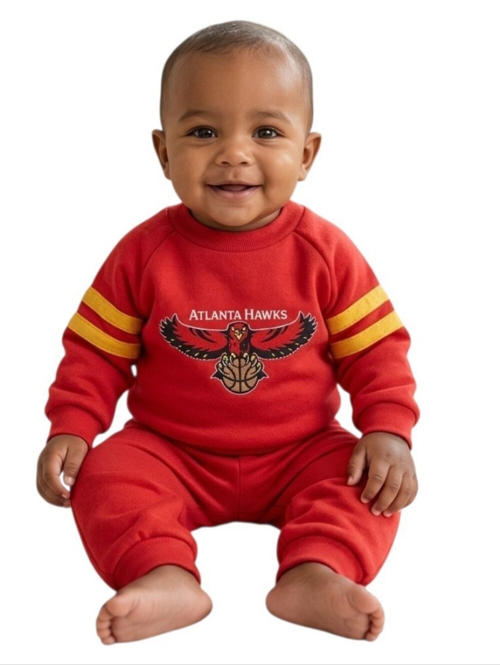 VINTAGE 90s Atlanta Hawks Babyfair Fleece Tracksuit Set (18 Months) - NWOT